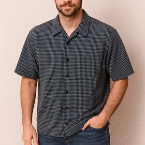 J. Ferrar Men’s Short‎ Sleeve Button-Down Shirt - L